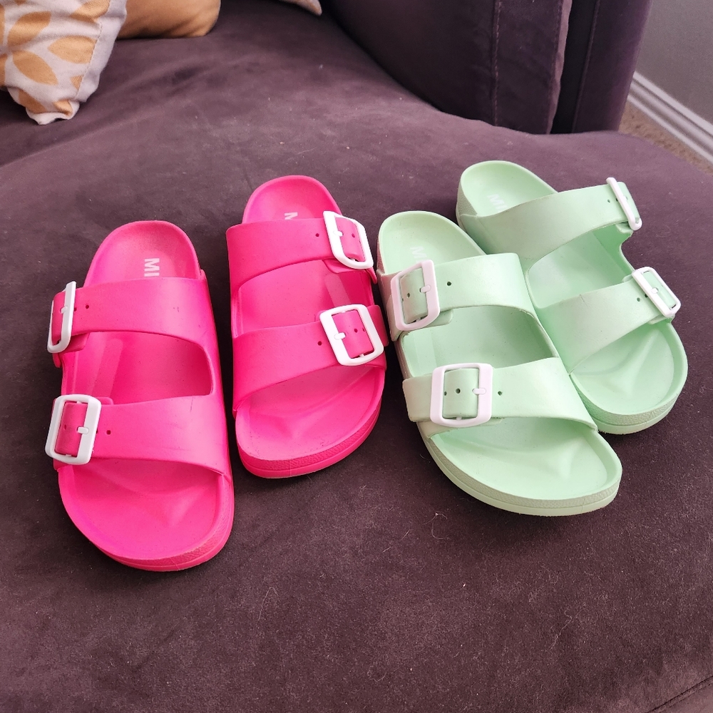 MIA - Size 9 - Neon Pink & Neon Green Sandals